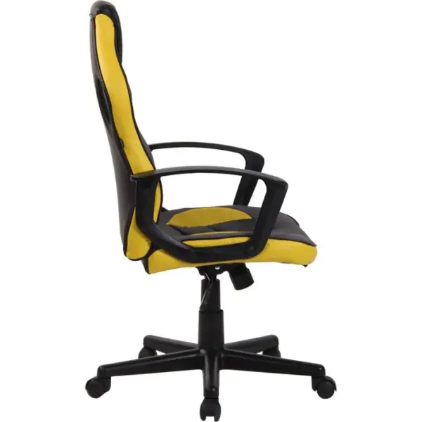 Fauteuil De Bureau / Gaming Glendale En Similicuir Et Tissu En Maille Noir / Jaune