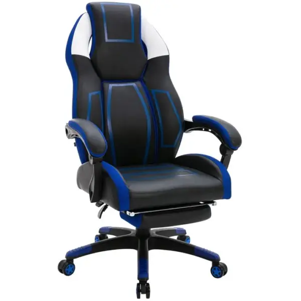 Fauteuil De Bureau Gamer Clovis En Similicuir Noir / Bleu