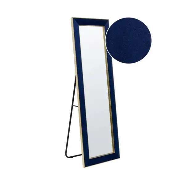 Miroir Sur Pied En Velours Bleu 50 X 150 Cm Lautrec