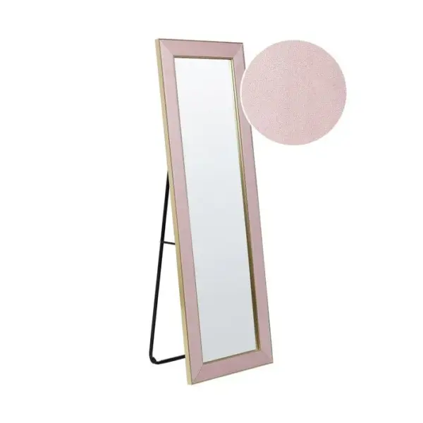 Miroir Sur Pied En Velours Rose 50 X 150 Cm Lautrec