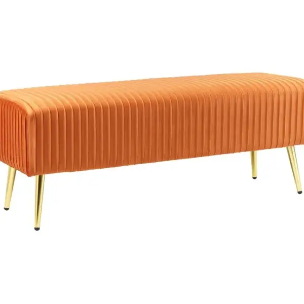 Bout De Lit En Velours Orange Paterson