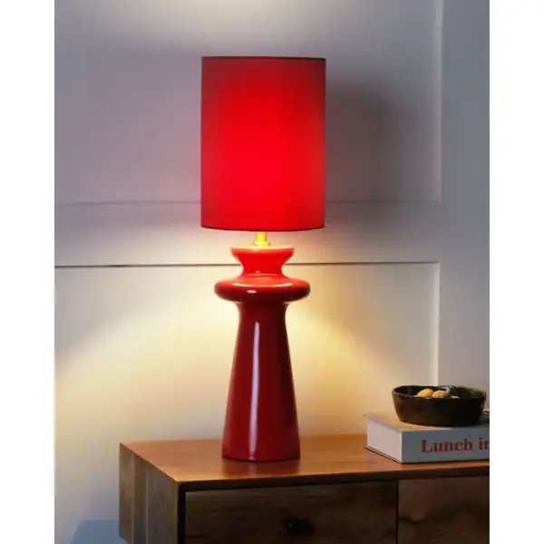 Lampe à Poser Rouge Oteros