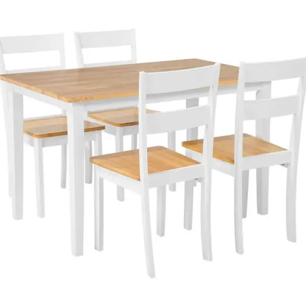 Ensemble De Cuisine Table Et 4 Chaises En Bois Georgia