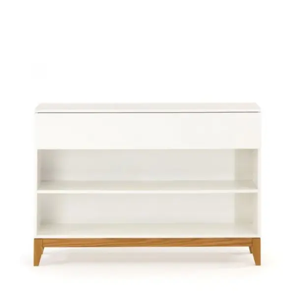 Console 2 Niches et 1 Tiroir blanco 120cm Blanc