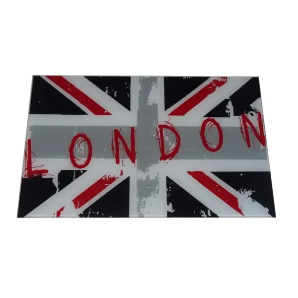 Plateau verre LONDON UK L 80 cm