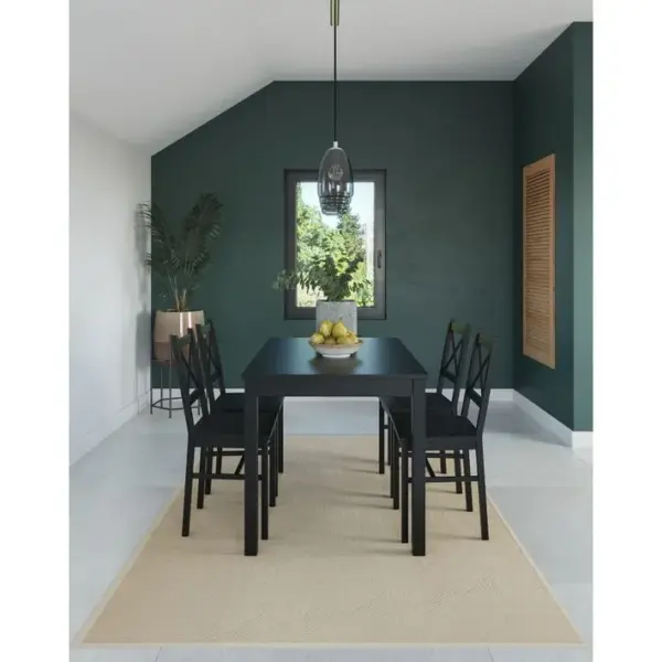 Coin repas table + 4 chaises OWEN noir