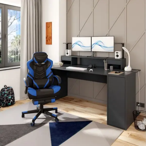 Fauteuil de bureau gamer RELOAD bleu et noir