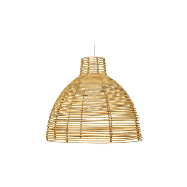 Lampe Suspendue Style Boho Bali En Rotin Naturel - Din Bois Naturel