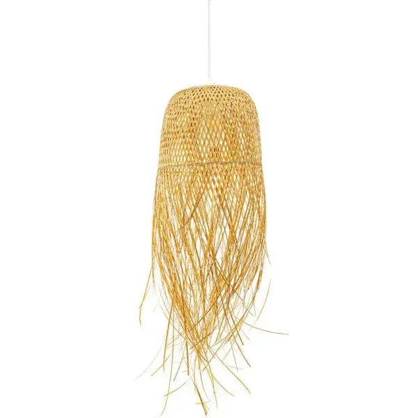 Lampe Suspendue Style Boho Bali En Rotin Naturel - Luong Bois Naturel