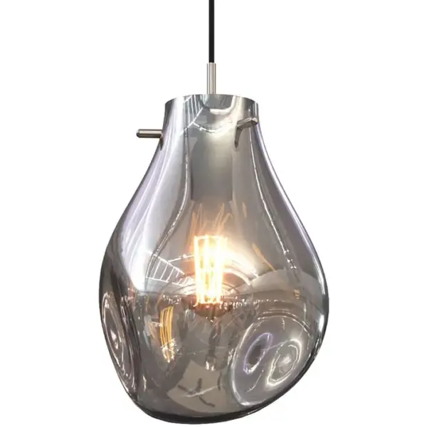 Lampe Suspendue Design Moderne, Verre Fumé - Nerva Fumée