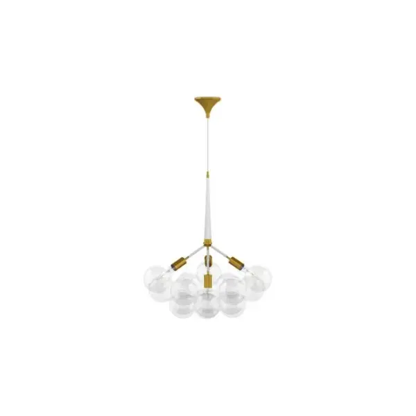 Lustre De Plafond En Boules De Verre - Suspension Design - 12 Globes - Plaus Marron