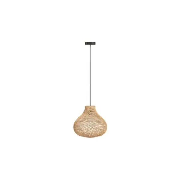 Lampe De Plafond En Rotin - Lampe Suspendue Bohème De Bali - Gehe Naturel