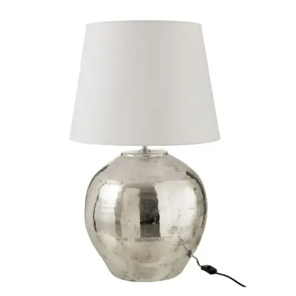 Lampe à Poser En Métal arya 73cm Blanc et Argent