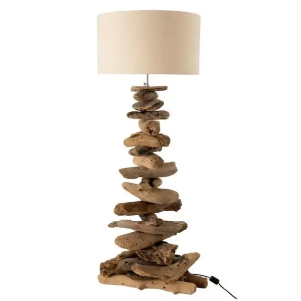 Lampe à Poser Design bois Flotté 90cm Naturel