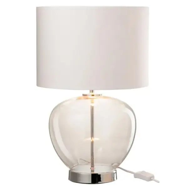 Lampe à Poser Déco fairy 31cm Argent et Blanc