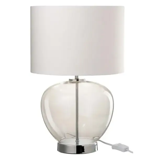 Lampe à Poser Déco fairy 31cm Argent et Blanc