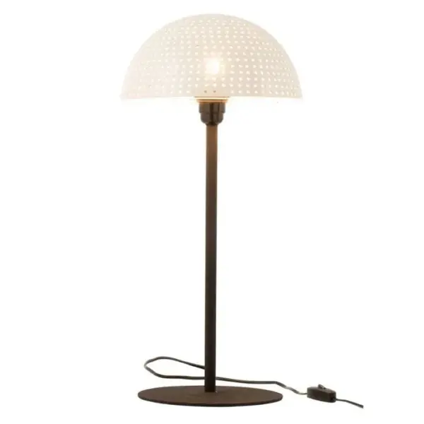 Lampe à Poser champignon Brillant 59cm Blanc