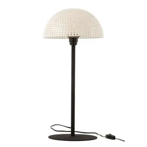 Lampe à Poser champignon Brillant 59cm Blanc