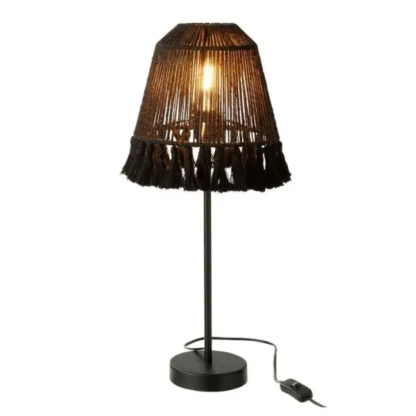 Lampe à Poser En Jute mila 60cm Noir