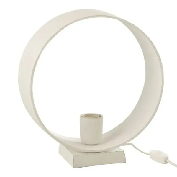 Lampe à Poser Design cercle 32cm Blanc