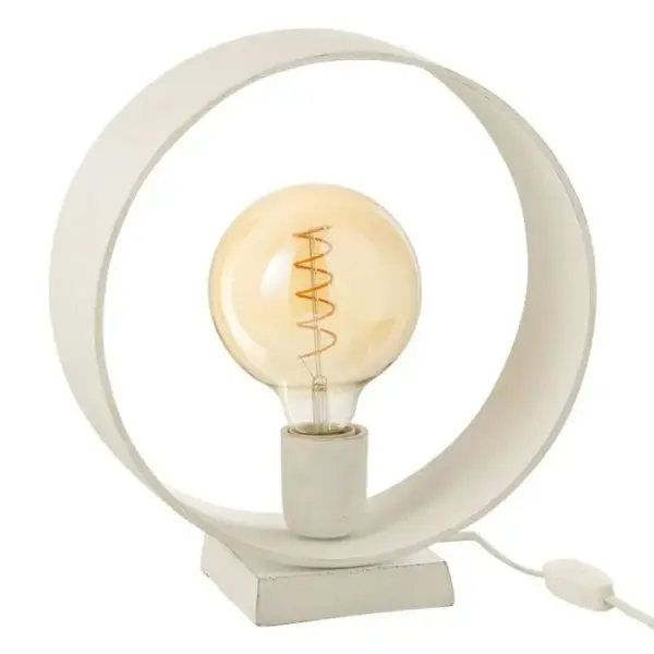 Lampe à Poser Design cercle 32cm Blanc