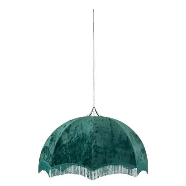 Lampe Suspension velours 95cm Vert