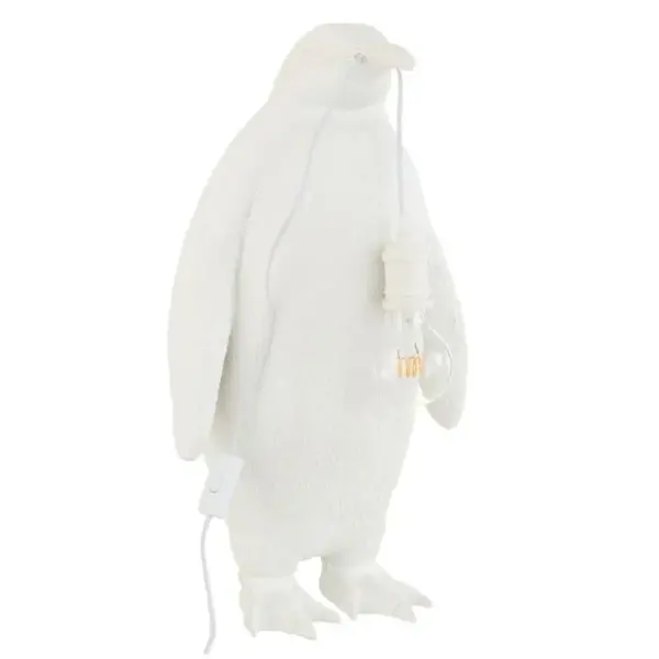 Lampe à Poser En Résine pingouin 59cm Blanc