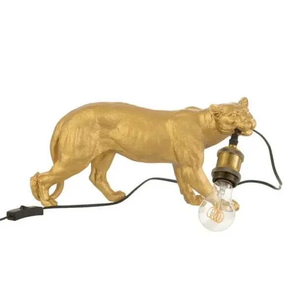 Lampe à Poser En Résine puma 40cm Or