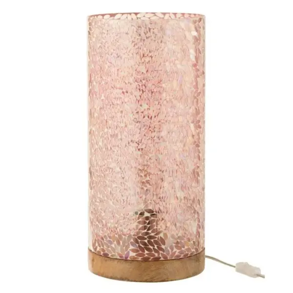 Lampe à Poser Mosaïque cyra 45cm Rose