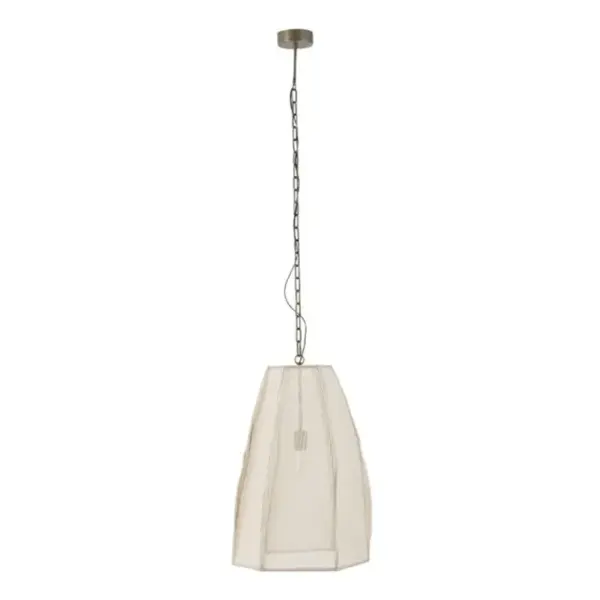 Lampe Suspension En Lin poire 173cm Blanc