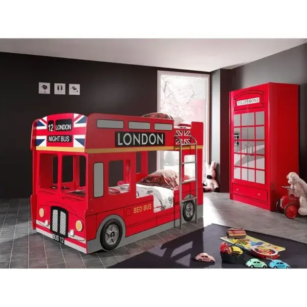 Armoire 2 Portes Cabine londres 190cm Rouge