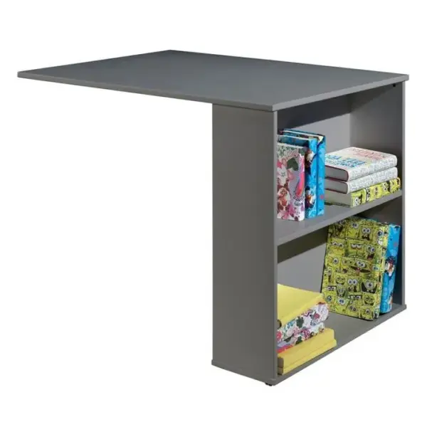 Bureau De Lit Enfant Surélevé pino 94cm Gris