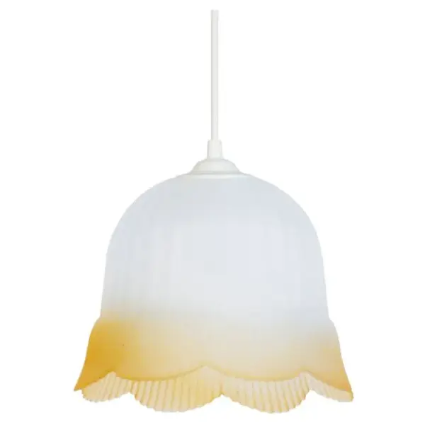 Suspension Tosel Toledo Verre Cloche Blanche D 17 X H 80 Cm