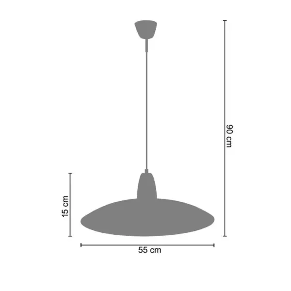 Suspension Tosel Astro Verre Dôme Rouge D 55 X H 90 Cm