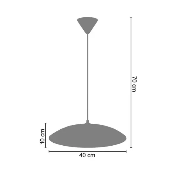 Suspension Tosel Tondo Verre Dôme Taupe D 40 X H 70 Cm