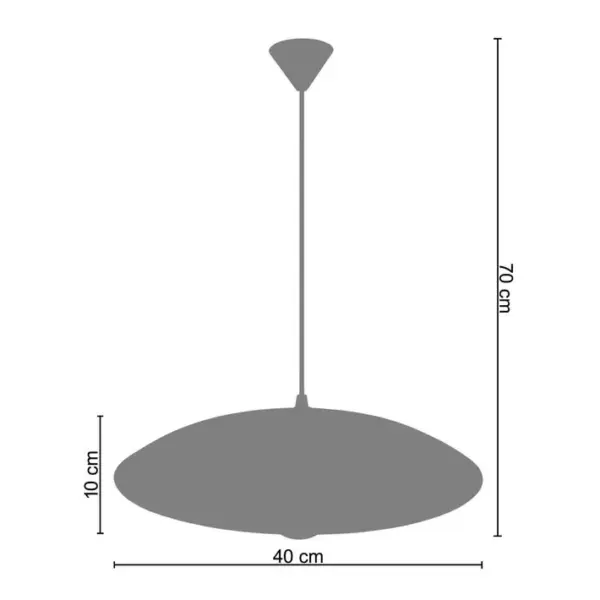 Suspension Tosel Astroide Verre Dôme Blanc Cuivre D 40 X H 70 Cm