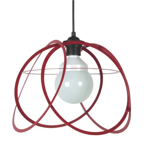 Suspension Tosel Rondings Métal Géométrique Marron D 33 X H 84 Cm