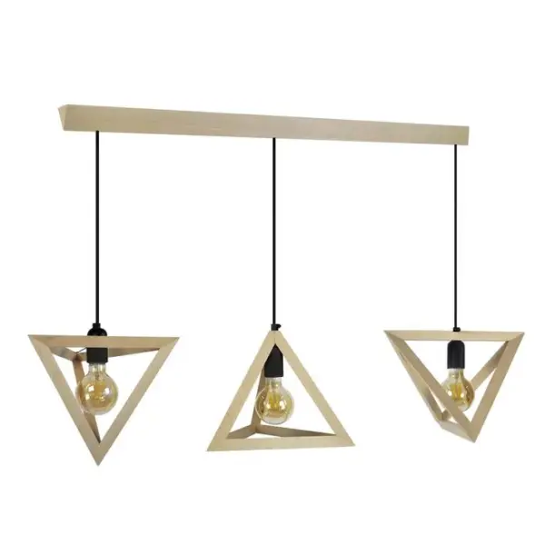 Suspension Tosel Tétraèdre à Bois Bar Lilas D 100 X H 90 Cm