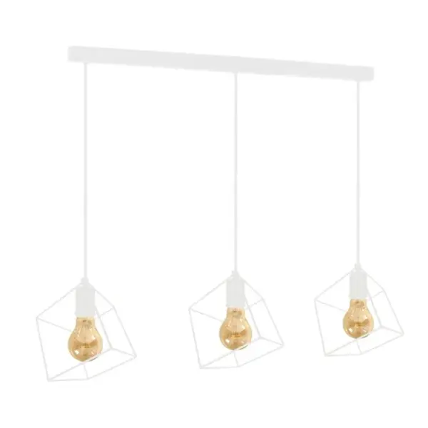 Suspension Tosel Square Métal Bar Rose D 80 X H 80 Cm