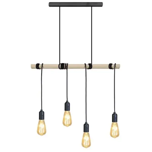 Suspension Tosel Brooklyn Ampoule Déco Bar Rouge D 70 X H 180 Cm