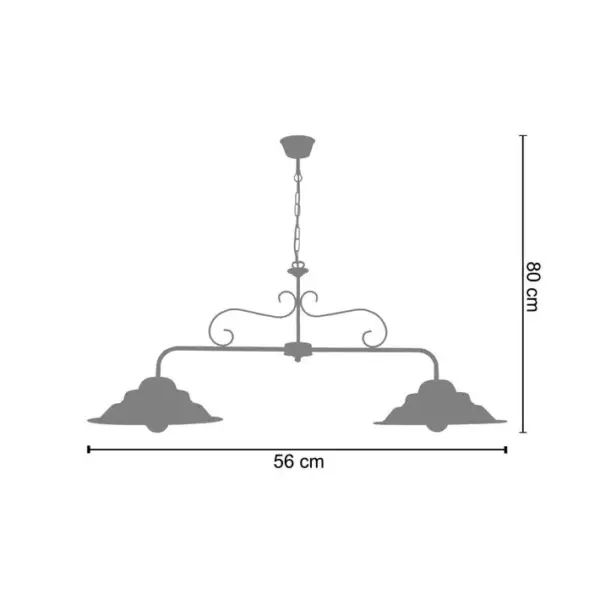 Lustre Tosel Anvers Métal Poutre Gris D 56 X H 80 Cm