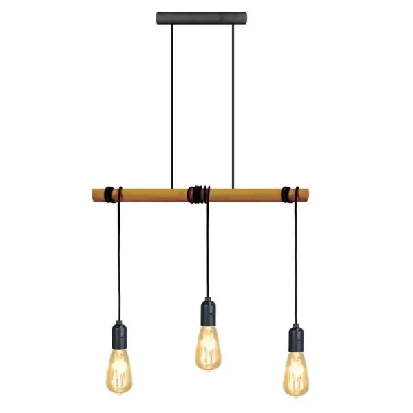 Suspension Tosel Brooklyn Ampoule Déco Bar Rouge D 50 X H 160 Cm