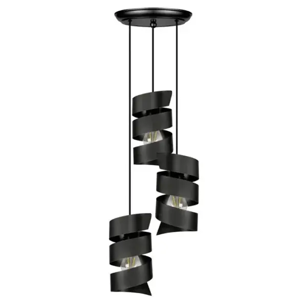 Suspension Tosel Tortillon Métal Grappe Vert D 25 X H 80 Cm