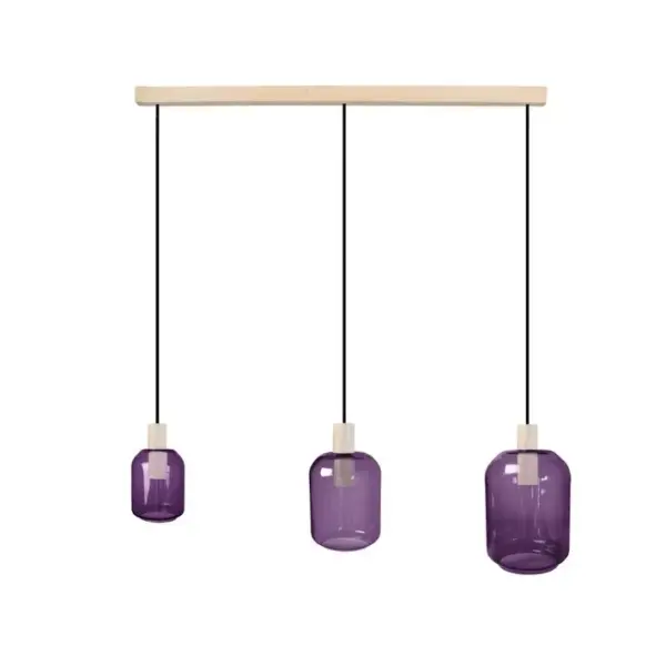 Suspension Tosel Svalbard Smb Verre Bar Rouge D 60 X H 100 Cm