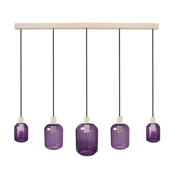 Suspension Tosel Svalbard Smb Verre Bar Taupe D 60 X H 100 Cm