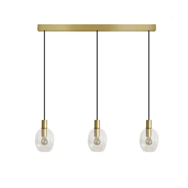 Suspension Tosel Vingolf Verre Bar Noir D 60 X H 100 Cm