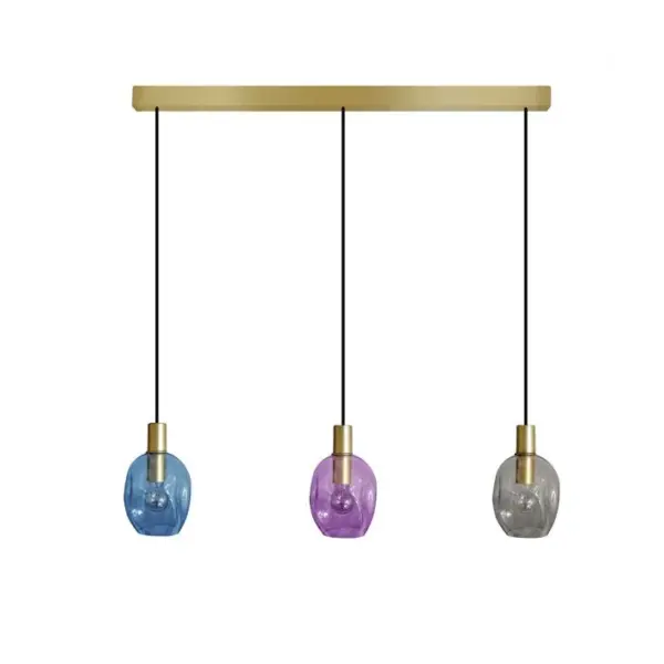 Suspension Tosel Vingolf Verre Bar Ivoire D 60 X H 100 Cm