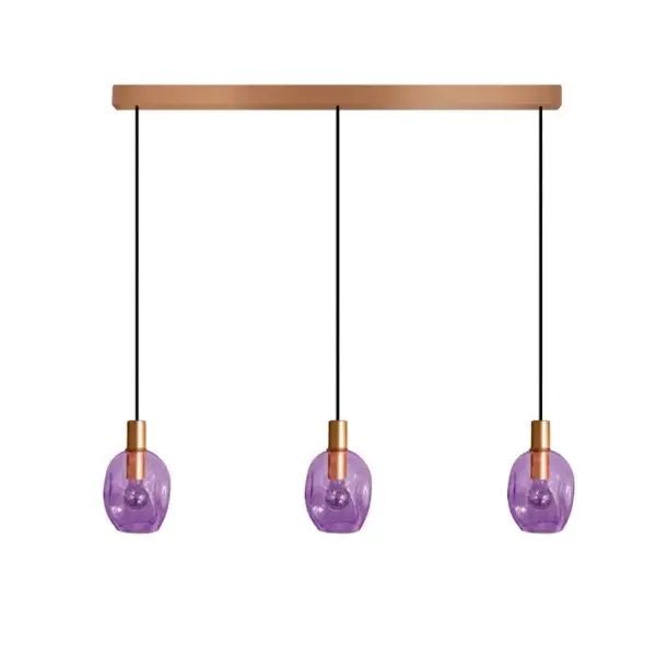 Suspension Tosel Vingolf Verre Bar Violet D 60 X H 100 Cm