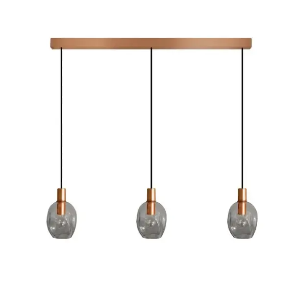 Suspension Tosel Vingolf Verre Bar Gris D 60 X H 100 Cm