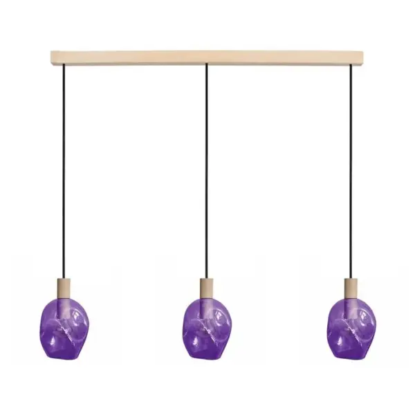 Suspension Tosel Vingolf Verre Bar Violet D 60 X H 100 Cm